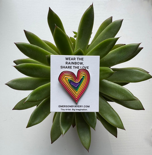 Rainbow Heart Pin