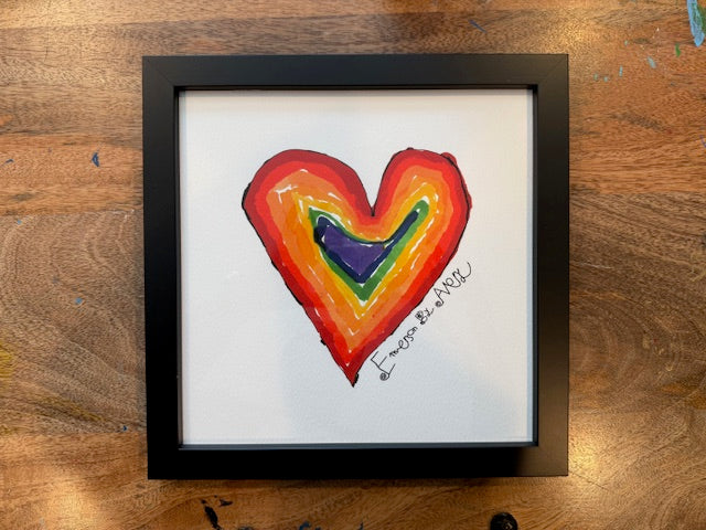 Rainbow Heart – Framed Art Print