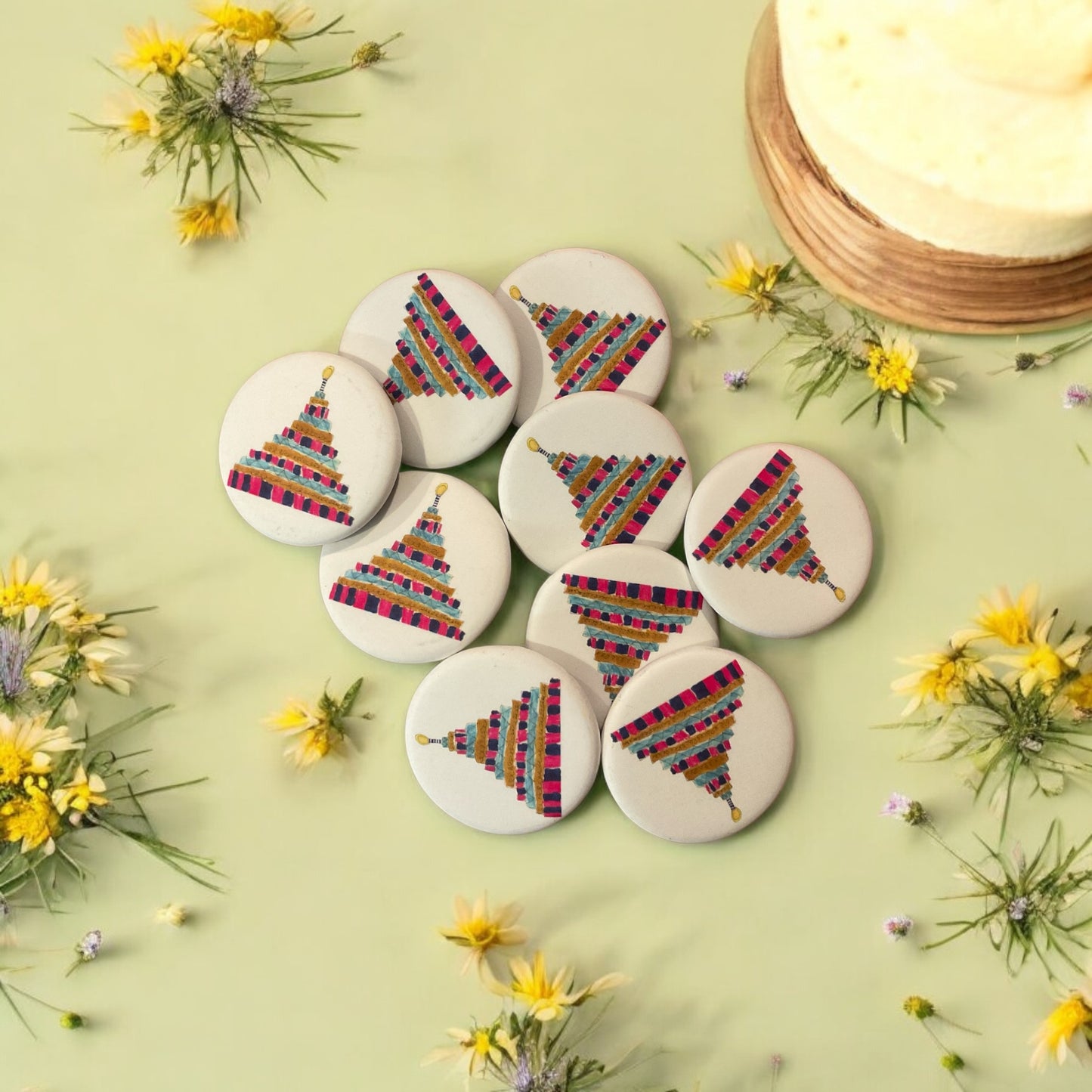 Layered Delight - Button of Celebration