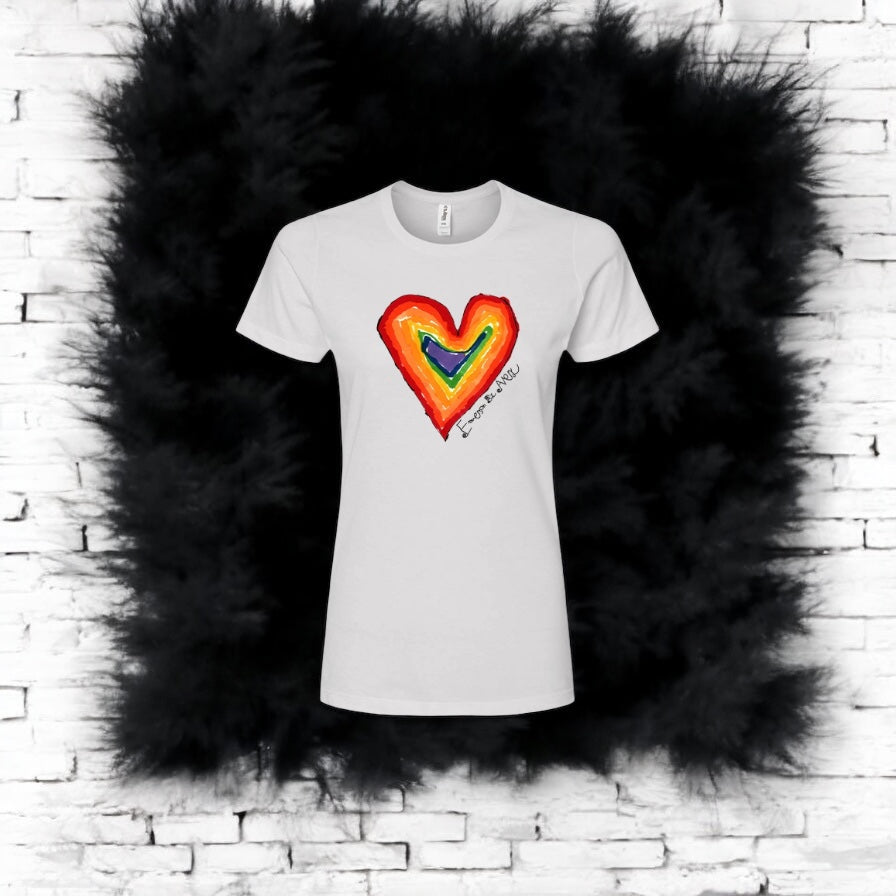 Rainbow Heart Women's Tee - Wear the Love