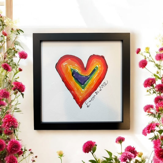 Rainbow Heart – Framed Art Print