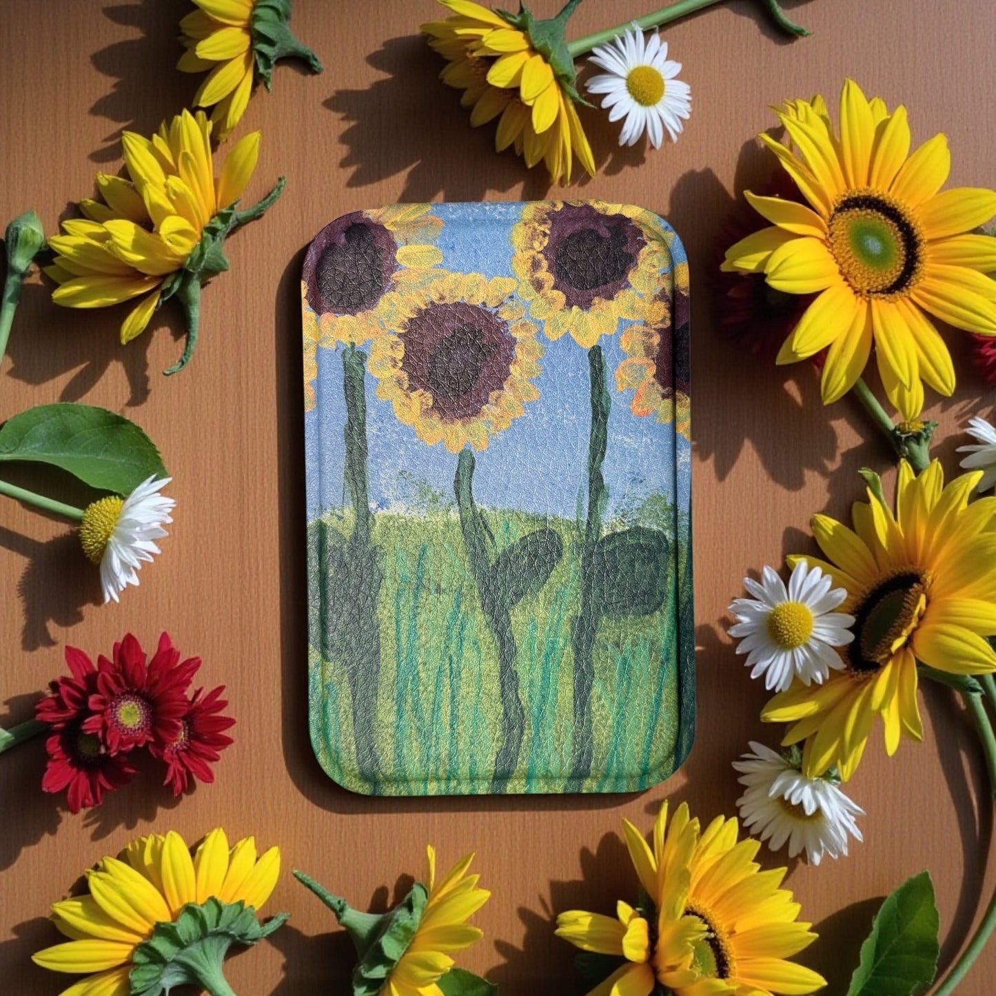 Sunflowers Slim Pocket Mirror