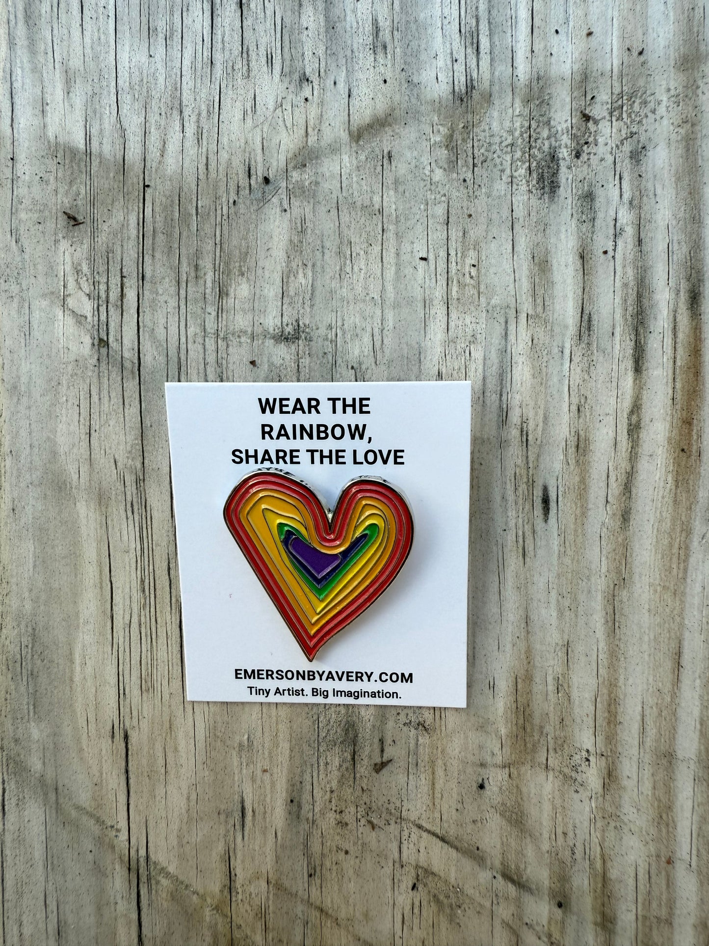 Rainbow Heart Pin