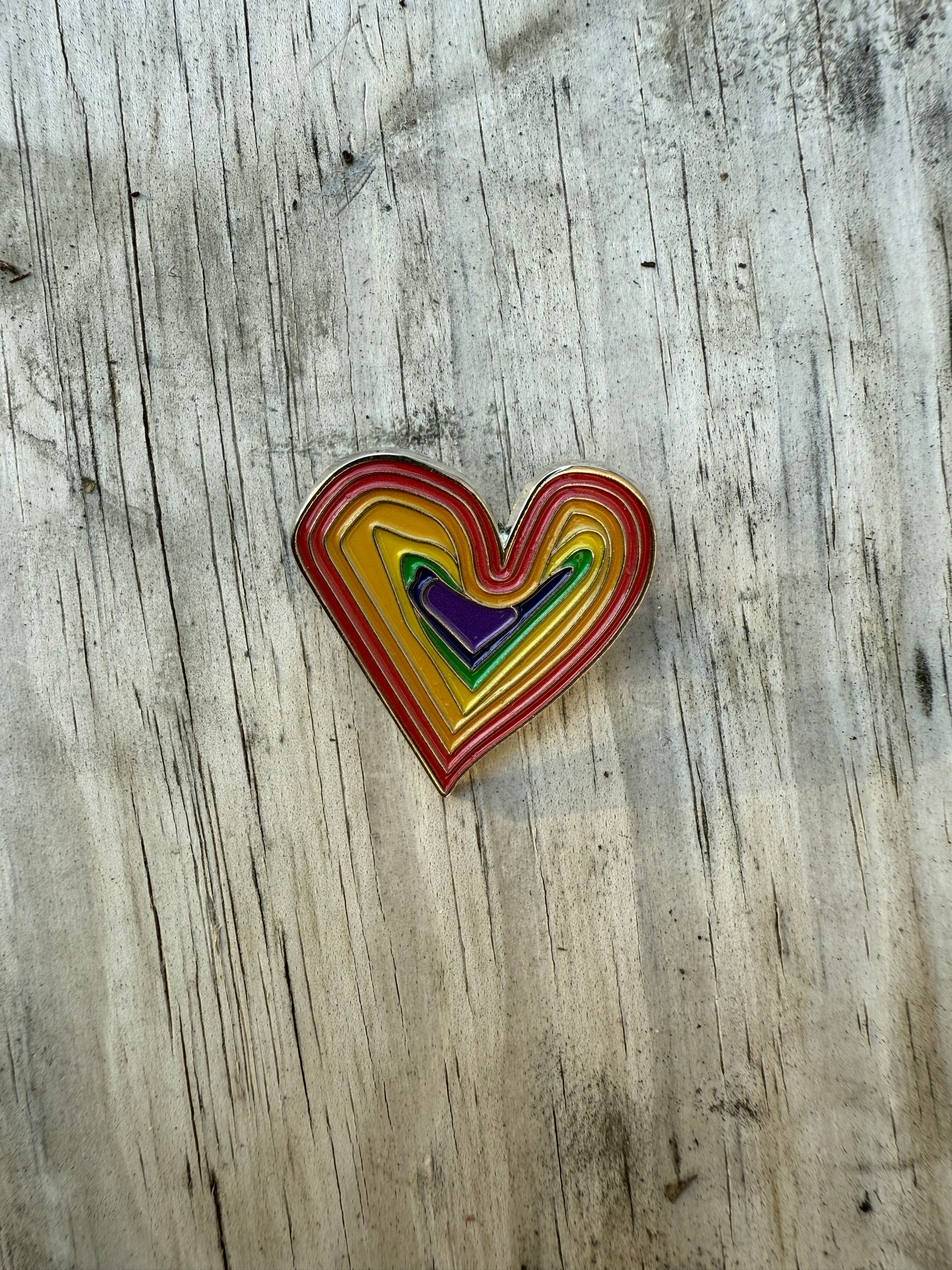 Rainbow Heart Pin