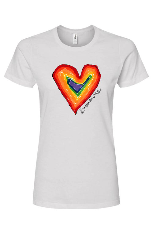 Rainbow Heart Women's Tee - Wear the Love
