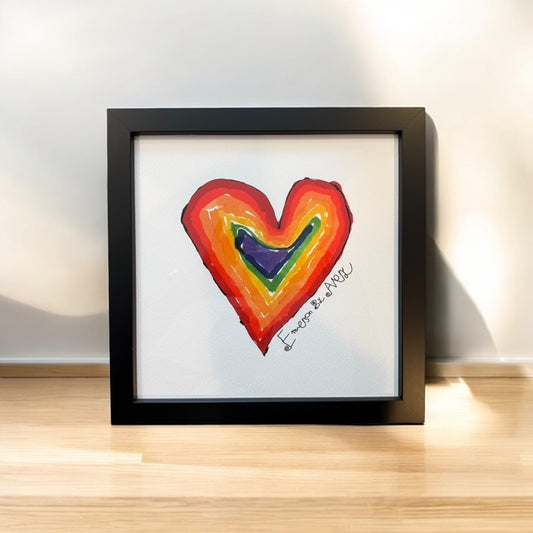 Rainbow Heart – Framed Art Print