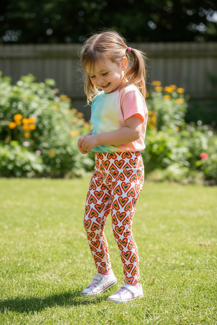 
                  
                    Rainbow Heart Kids Leggins
                  
                