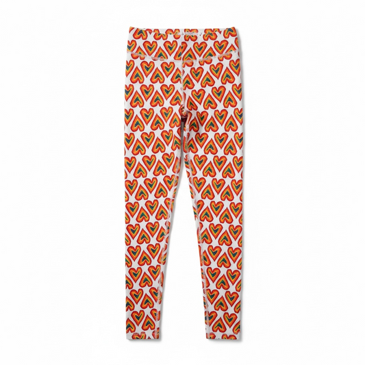 Rainbow Heart Kids Leggins