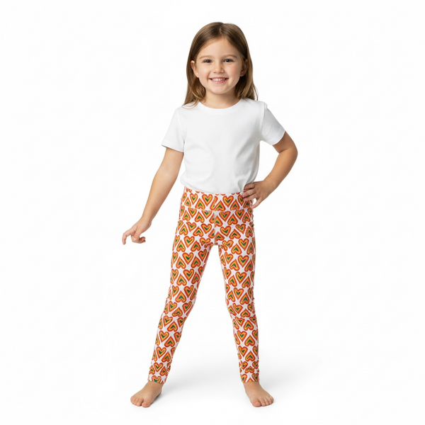 Rainbow Heart Kids Leggins
