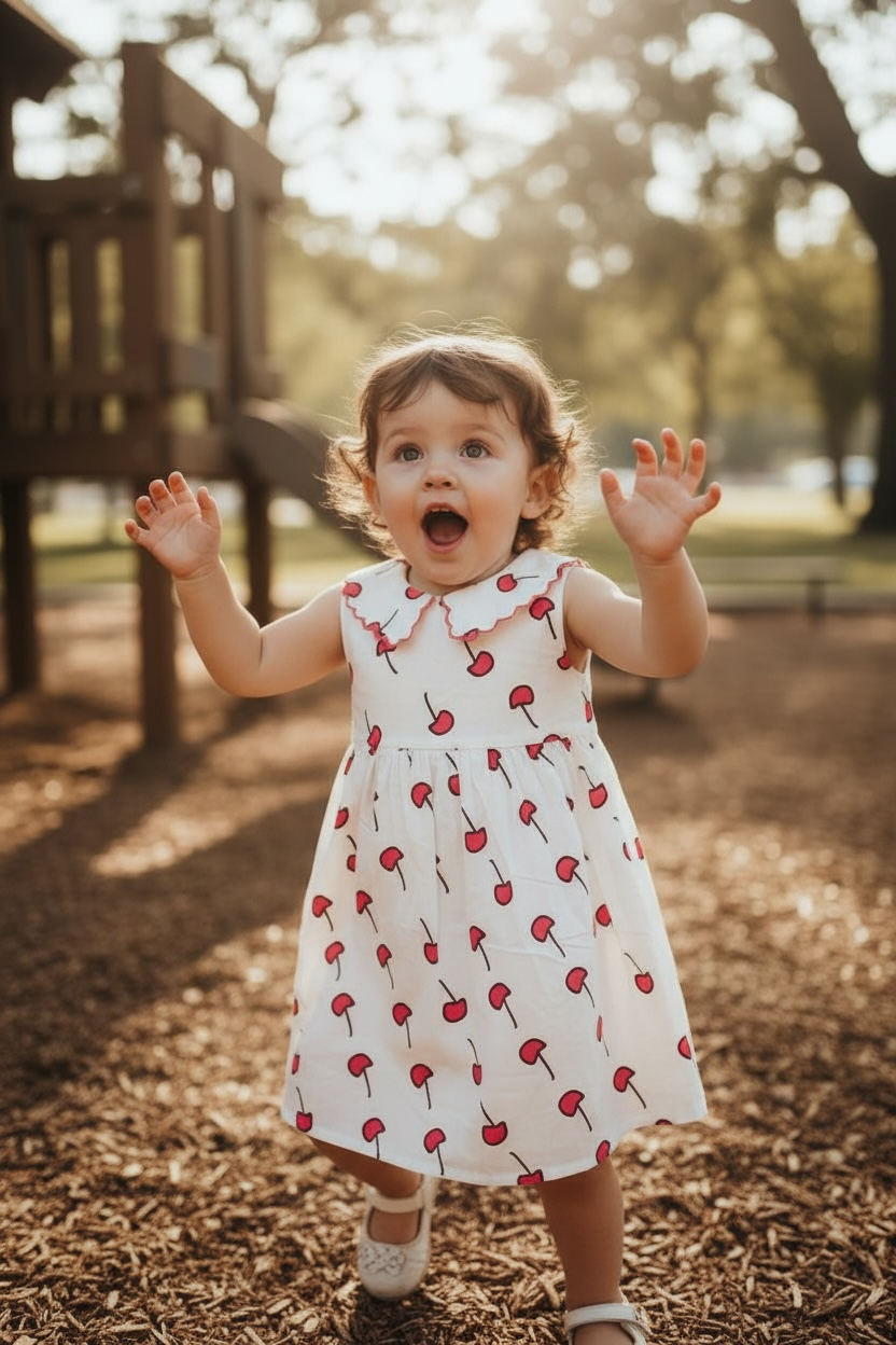 
                  
                    Cherry Blossom Collar Dress
                  
                