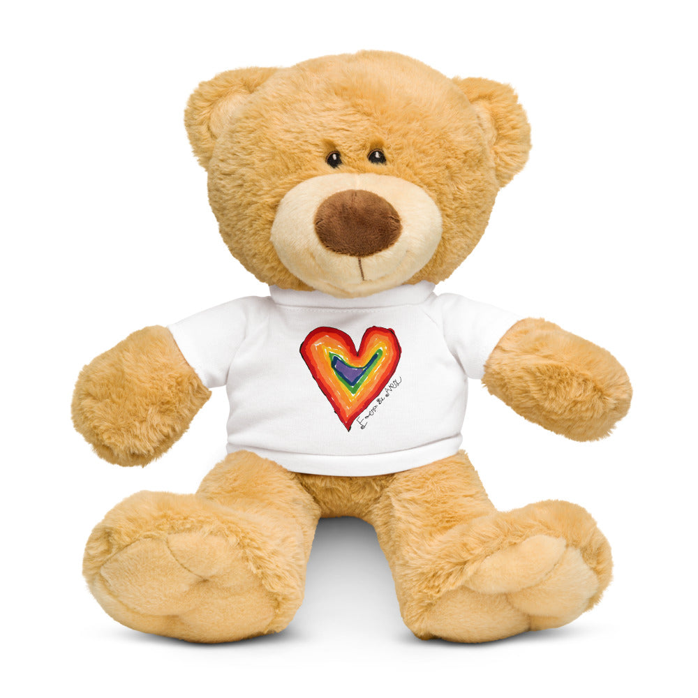 Rainbow Heart Gift Set (Rainbow Heart Teddy, Enamel Keychain & Note Card)